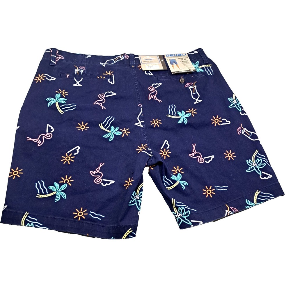 Denali Chino Shorts Men's 40 Beach Vacation Casual Flat Front NEW w/Tags 40 x 8"